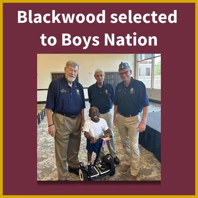 Senior Blackwood to Represent Georgia in Boys Nation